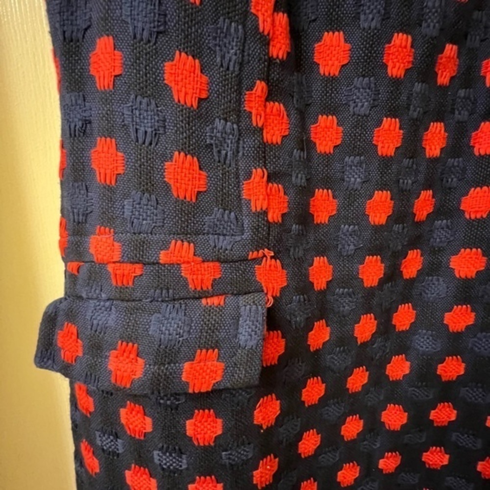 BODEN Tweed Navy & Red Preppy Midi Dress S. 8 - Picture 5 of 8